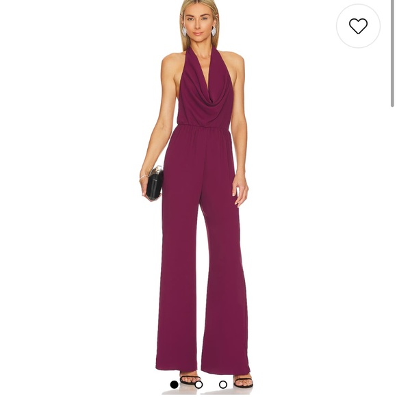 Amanda Uprichard Purple Halter Jumpsuit - Picture 1 of 9